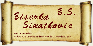 Biserka Simatković vizit kartica